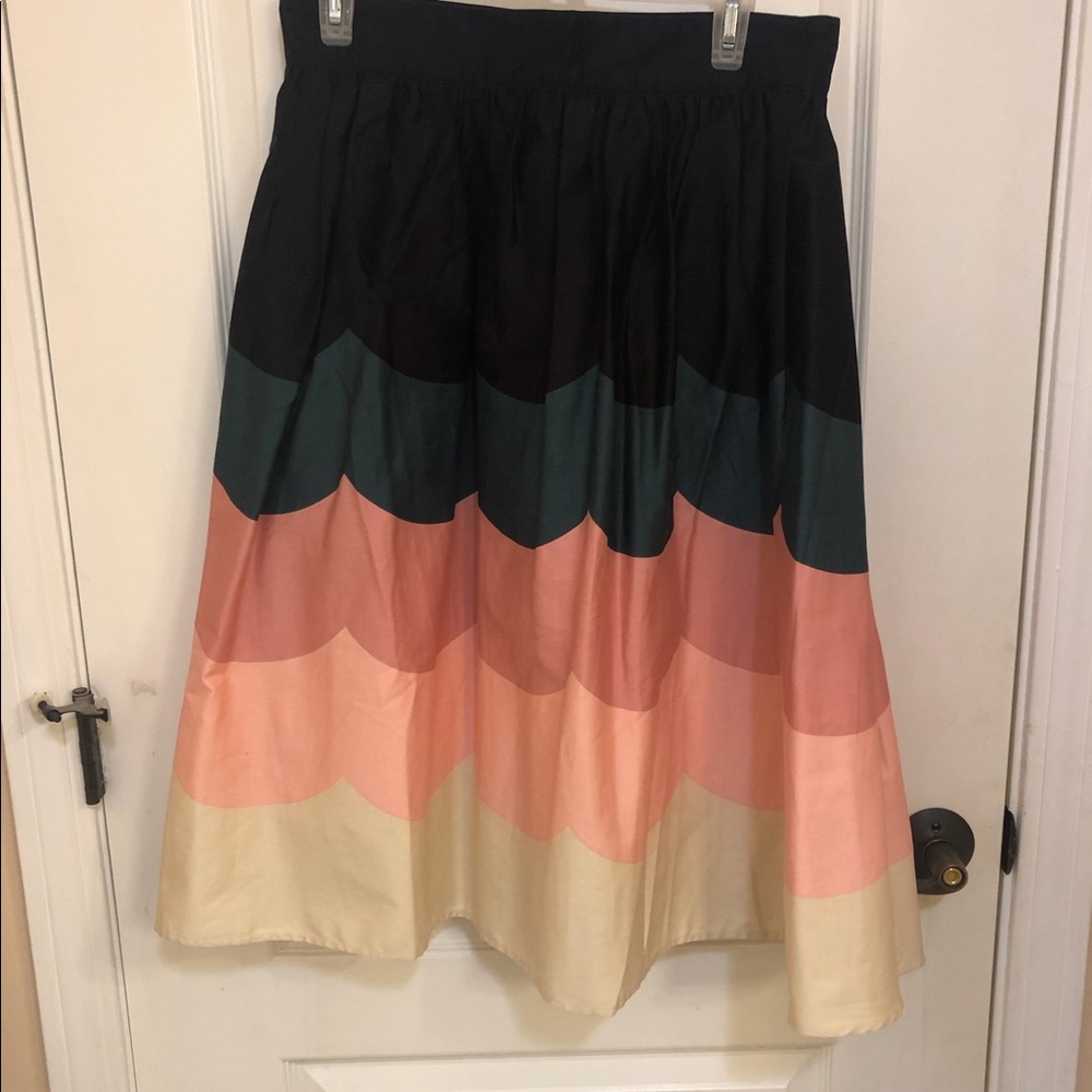 Unique vintage color block skirt.